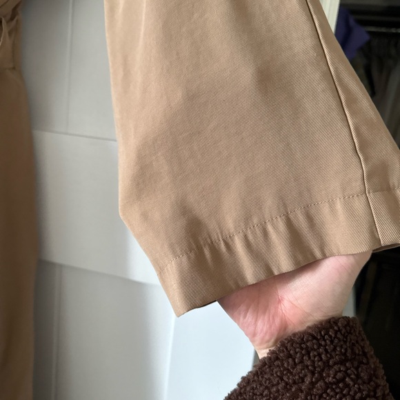 H&M Women’s Tan Brown Tie Belt Lightweight Trenchcoat - Picture 10 of 13